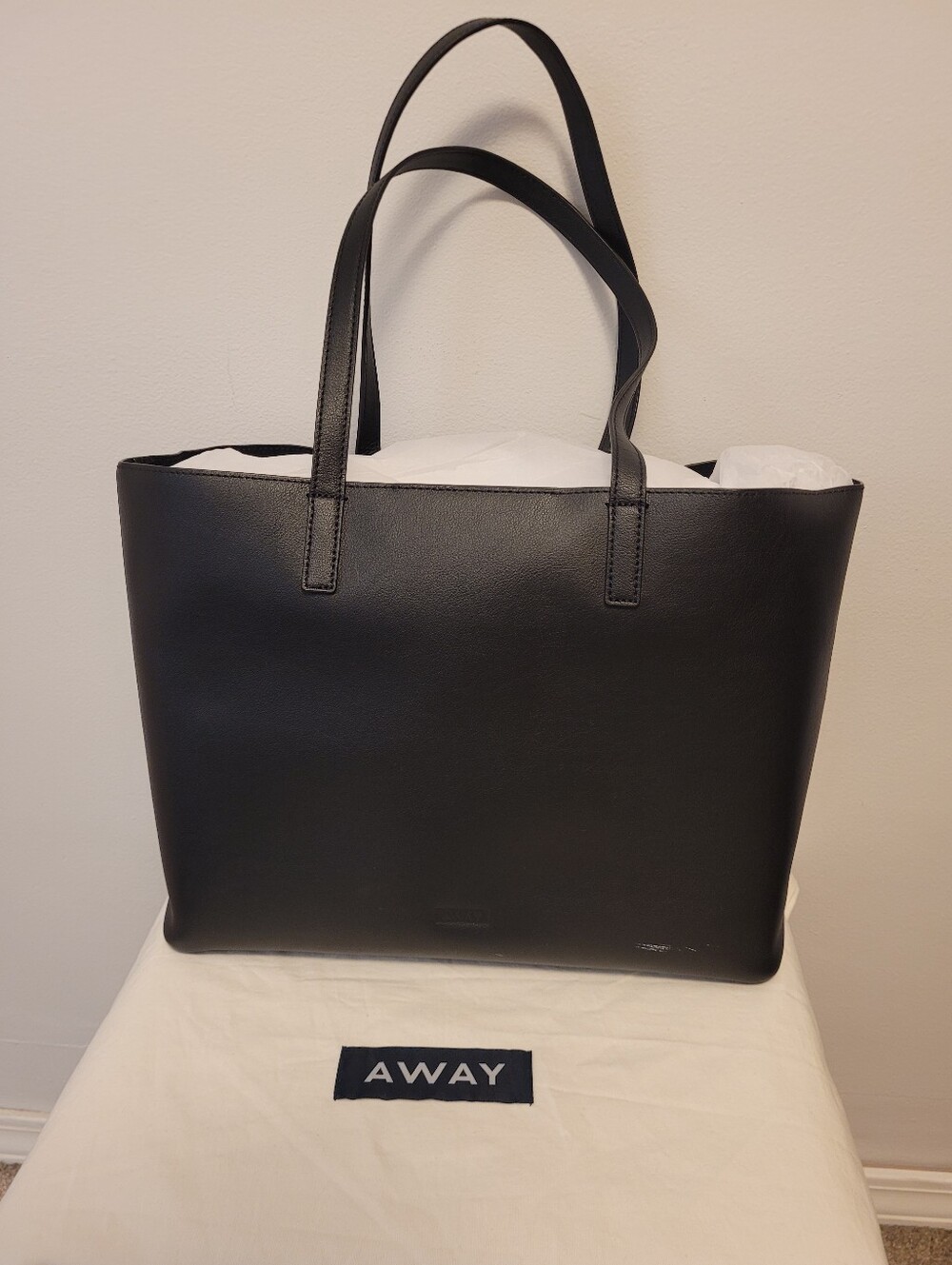 Away Black Latitude Leather Tote